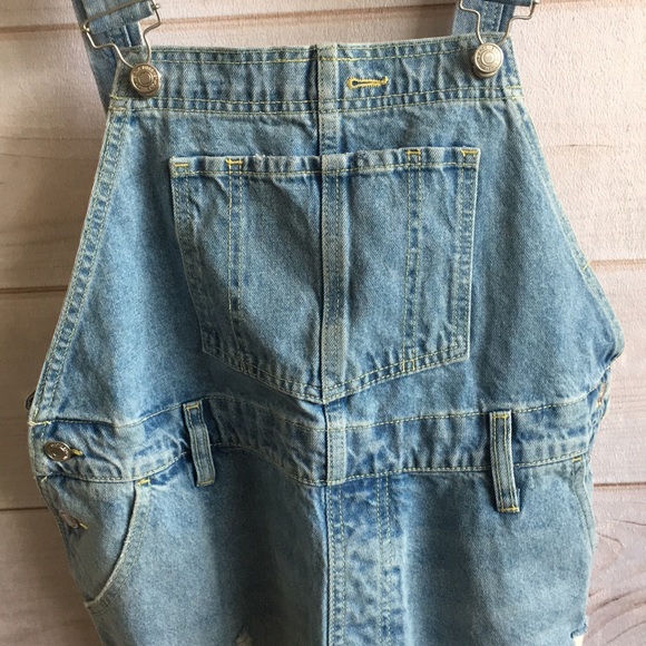 Free People Moonbeam Denim Shortalls - Picture 3 of 8